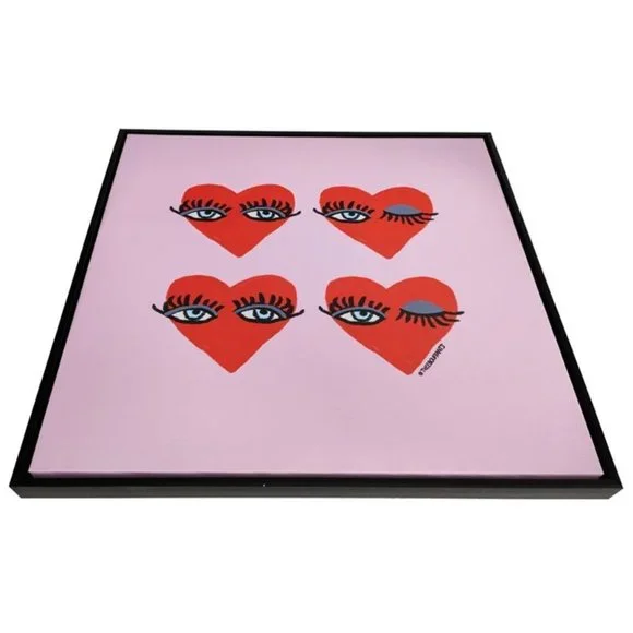 KENDRA DANDY 20" x 20" 4 Hearts Framed Wall Canvas  🥰  NEW!!!! - Picture 3 of 7